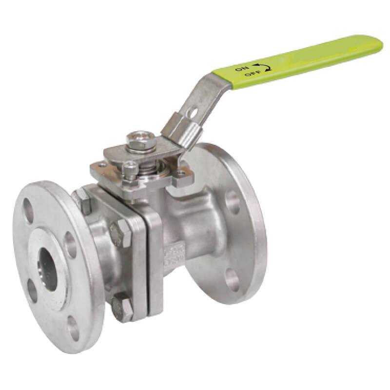 Alloy 20 Mounting Pad 2-Piece Flanged Ball Valve