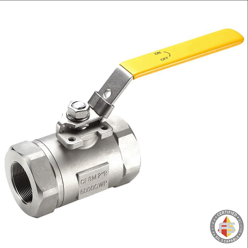 Fire Safe High Pressure Mounting Pad 2-Piece Ball Valve