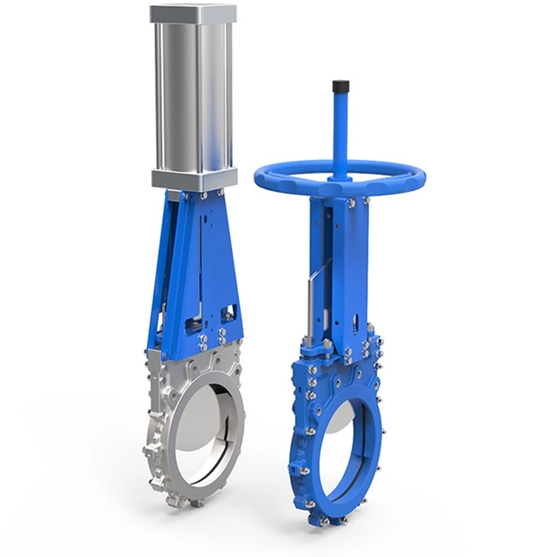 2PC Body Bi-directional Seal Non-groove Knife Gate Valve